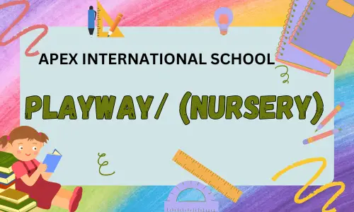 Apex International School banner targeting the best school in Manigachhi & Darbhanga for early childhood education, Playway, and Nursery admissions.