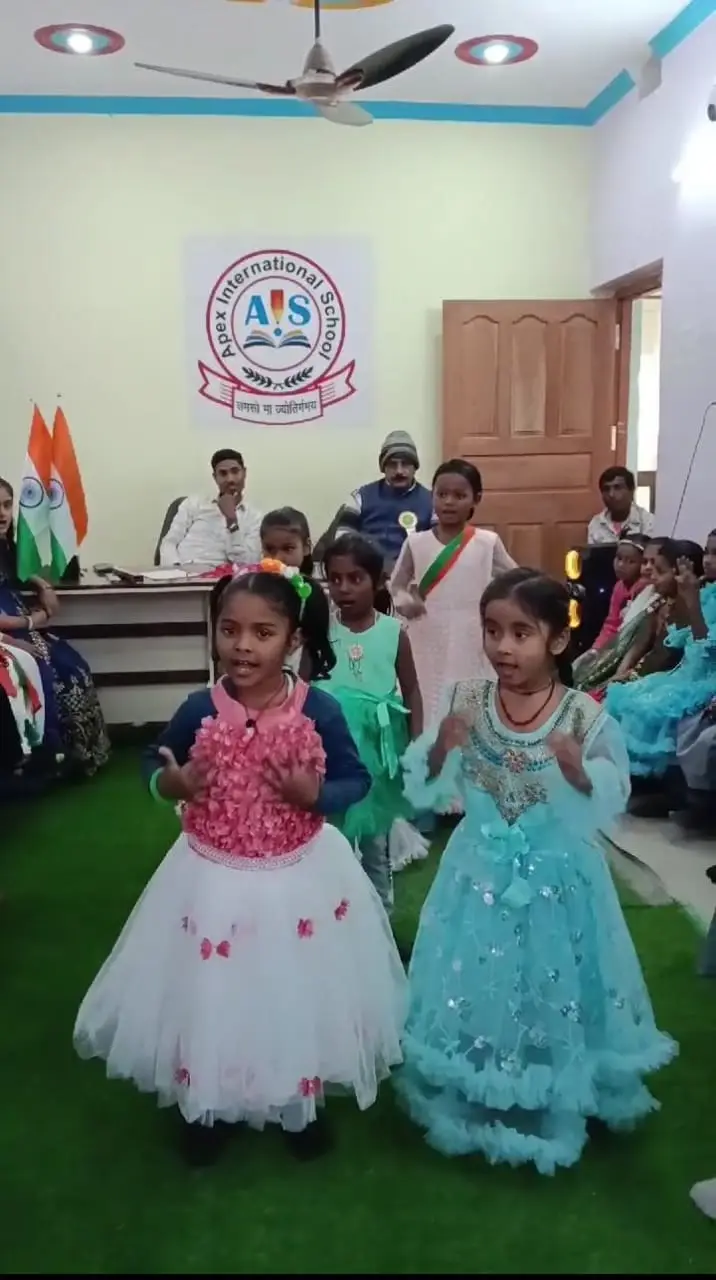 Young students performing at an event inside Apex International School Indrathair, the best school in Manigachhi & Darbhanga for holistic and creative child development